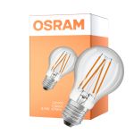 Osram Led Star Classic LED E27 Birne Fadenlampe Klar 4.9W 470lm - 827 Extra Warmweiß | Lichtsensor