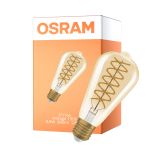 Osram Vintage 1906 LED E27 Edison Fadenlampe Gold 8.8W 806lm - 824 Extra Warmweiß | Dimmbar - Ersatz Für 60W