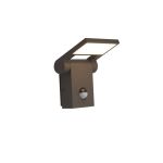 Ansell LED Wall Light Tempo 90D Adjustable Graphite 10W 685lm - 830 Warm White | IP54 - Motion and Light Sensor
