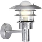 Nordlux Lønstrup 22 Wandleuchte Stahl und Glas Grau | 220mm - IP44 - Geeignet für E27
