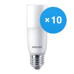 Mehrfachpackung 10x Philips Corepro LED E27 Tubular Stick Matt 9.5W 950lm - 830 Warmweiß | Ersatz für 68W