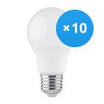 Mehrfachpackung 10x Bright Choice LED Glühbirne E27 Birne Matt 4.9W 470lm - 830 Warmweiß | Ersatz Für 40W
