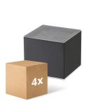 Mehrfachpackung 4x D'Lite Wandleuchte Elingen Solar Schwarz Up & Down - 830 Warmweiß | IP54
