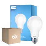 Mehrfachpackung 6x Philips Corepro LED Glühbirne E27 Birne Matt 17.5W 2452lm - 827 Extra Warmweiß | Ersatz für 150W