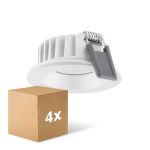 Mehrfachpackung 4x Ledvance LED-Spot Air Fix Aluminium Weiß 6W 480lm 36D - 927 Extra Warmweiß | Ausschnitt 68mm - IP65 - Höchste Farbwiedergabe - Dimmbar