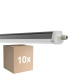 Mehrfachpackung 10x Ledvance Wasserdicht Deckenleuchte Feuchtigkeitsdicht FLEX Durchgangsverdrahtung 34W 5600lm - 840 Kaltweiß | 120cm - Ersatz Für 2x36W