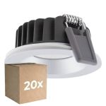 Mehrfachpackung 20x Ledvance LED-Spot Air Fix Aluminium Silber 6W 510lm 36D - 930 Warmweiß | Ausschnitt 68mm - IP65 - Höchste Farbwiedergabe - Dimmbar