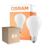 Mehrfachpackung 6x Osram LED Lamps E27 Birne Fadenlampe Matt 11.6W 2452lm - 827 Extra Warmweiß | Ersatz Für 150W