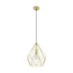 Eglo Pendelleuchte Carlton Stahl Gold | IP20 - Geeignet für 1x E27 