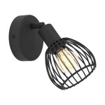 Eglo Wandleuchte Sonni Stahl Schwarz | IP20 - Geeignet für 1x E14