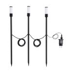 Mehrfachpackung 3x Eglo Erdspießleuchte Zancaro Aluminium Schwarz 1W 130lm - 830 Warmweiß | IP44