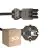 Mehrfachpackung 50x Noxion GST - Kompatibel Versorgungskabel Schwarz - Weiblich + Schuko Europlug - 3m - 3 pole 0.75mm2