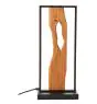 Brilliant Tischlampe Chaumont Aluminium Metall Holz Schwarz 8W 940lm - 830 Warmweiß