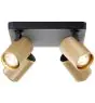 Brilliant Marty Deckenleuchte Aluminium Sandig Schwarz Gold 20W 1400lm - 830 Warmweiß | Inkl. 4x GU10