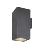 SLV Enola Up/Down Wandleuchte Aluminium Grau Quadrat 55W 6000lm - 930-940 CCT | Außenbeleuchtung - IP65 - Höchste Farbwiedergabe