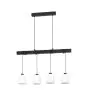 Eglo Pendelleuchte Townshend 8 Stahl Holz Schwarz | IP20 - Geeignet für 4x E27 