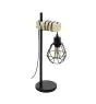 Eglo Tischlampe Townshend 5 Stahl Holz Schwarz | IP20 - Geeignet für 1x E27 