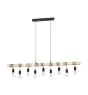 Eglo Pendelleuchte Townshend Holz Stahl Braun Schwarz | IP20 - Geeignet für 9x E27 