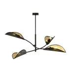 Emibig Deckenleuchte Lotus Stahl Schwarz | Geeignet für 4x E14 - Max 10W