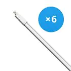 Mehrfachpackung 6x Bright Choice LED Feuchtraumleuchte 27W 2970lm - 840 Kaltweiß | 150cm