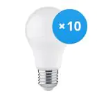 Mehrfachpackung 10x Bright Choice LED Glühbirne E27 Birne Matt 4.9W 470lm - 830 Warmweiß | Ersatz Für 40W