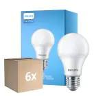 Mehrfachpackung 6x Philips Corepro LED Glühbirne E27 Birne Matt 10W 1055lm - 830 Warmweiß | Ersatz für 75W