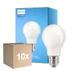 Mehrfachpackung 10x Philips Corepro LED Glühbirne E27 Birne Matt 10.5W 1521lm - 827 Extra Warmweiß | Ersatz für 100W
