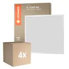 Mehrfachpackung 4x Ledvance LED Panel Kompakt Aluminium Weiß 33W 3630lm - 865 Tageslichtweiß | 60x60cm