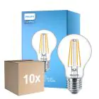 Mehrfachpackung 10x Philips Corepro LED Glühbirne E27 Birne Klar 8.5W 1055lm - 827 Extra Warmweiß | Ersatz für 75W