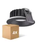 Mehrfachpackung 4x Ledvance LED-Spot Air Fix Aluminium Schwarz 6W 510lm 36D - 930 Warmweiß | Ausschnitt 68mm - IP65 - Höchste Farbwiedergabe - Dimmbar