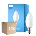 Mehrfachpackung 10x Philips Corepro LED Kerze E14 Matt 6.5W 806lm - 840 Kaltweiß | Ersatz für 60W