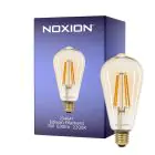 Noxion LED E27 Edison Fadenlampe Messing 7W 630lm - 822 Extra Warmweiß | Dimmbar - Ersatz Für 50W