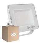 Mehrfachpackung 8x Ledvance LED-Scheinwerfer Kompakt Weiß 50W 4500lm 100D - 830 Warmweiß | IP65 - Symmetrisch 