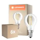 Mehrfachpackung 6x Osram Classic LED E14 Kugel Fadenlampe Klar 5.9W 806lm - 827 Extra Warmweiß | Dimmbar - Ersatz Für 60W