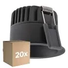 Mehrfachpackung 20x Ledvance LED-Spot Dunkellight Aluminium Schwarz 8W 680lm 36D - 930 Warmweiß | Ausschnitt 68mm - IP44 - Höchste Farbwiedergabe - Dimmbar