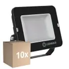 Mehrfachpackung 10x Ledvance LED-Scheinwerfer Kompakt Schwarz 50W 5000lm 100D - 865 Tageslichtweiß | IP65 - Symmetrisch 