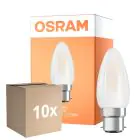 Mehrfachpackung 10x Osram LED B22D Kerze Fadenlampe Matt 4W 470lm - 827 Extra Warmweiß | Ersatz für 40W
