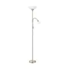 Eglo Stehlampe Up 2 Stahl Satin-Nickel | IP20 - Geeignet für 1x E27 