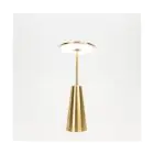 Eglo Tischlampe Piccola Stahl Gold 2W 270lm - 824-830-840 CCT | IP54 - Touch Dimmbar - USB-C