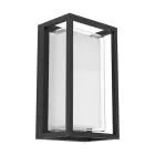 Eglo Wandleuchte Genovese Aluminium Schwarz 10W 1050lm - 865 Tageslichtweiß | IP65 - Bewegungssensor