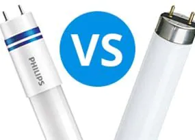 Vergleich: LED- und Leuchtstoffröhre